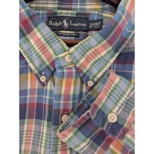 Ralph Lauren Mens 4XLT Tall Classic Fit Plaid Flannel Button Down Shirt Pony